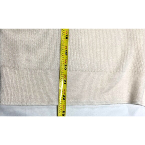 J Crew Sweater Ribbed Featherweight Cashmere Womens XL Ivory Short Sleeve NWT - Picture 7 of 9
